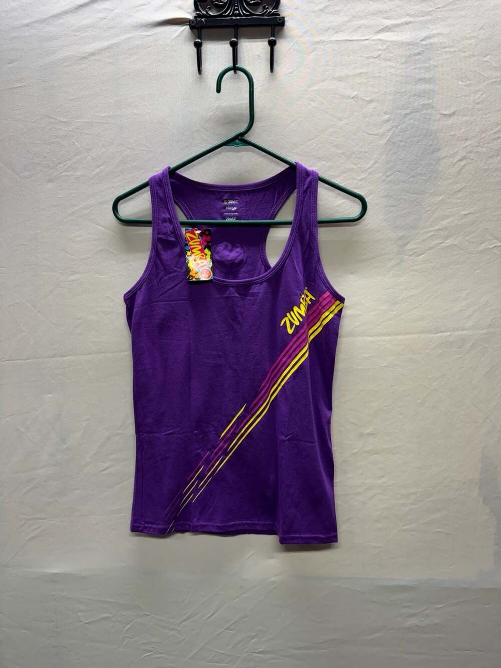 Zumba Zoom Zoom RBT Tank Top Size XL Royal Lilac Purple Racerback